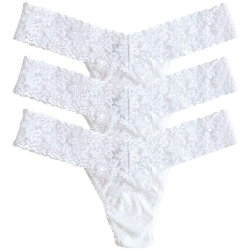 Hanky Panky Signature Lace 3 Pack Low Rise Thong – White