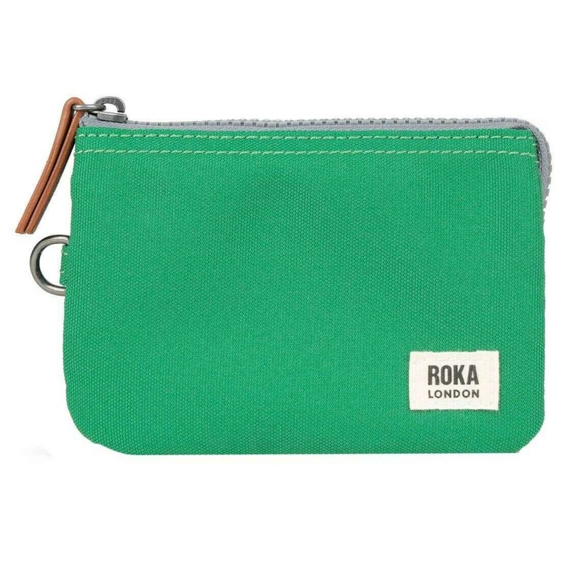 Roka Carnaby Small Recycled Canvas Wallet – Mountain Green
