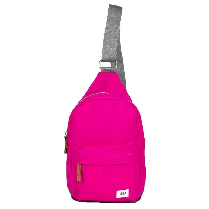 Roka Willesden B Sustainable Nylon Scooter Bag – Candy Pink