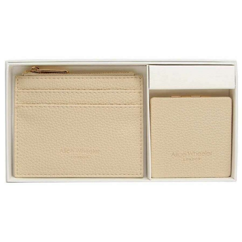 Alice Wheeler London Coin Purse and Mirror Compact Gift Set – Ivory