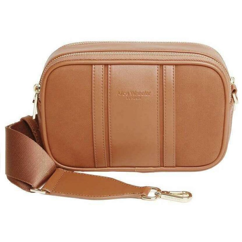 Alice Wheeler London Madrid Camera Crossbody Bag – Tan