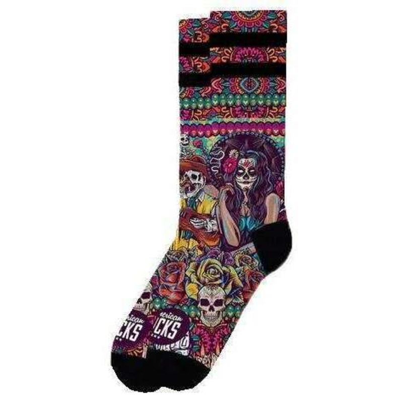 American Socks Dia de los Muertos Mid High Socks – Purple