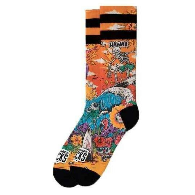 American Socks Hawaii Mid High Socks – Orange