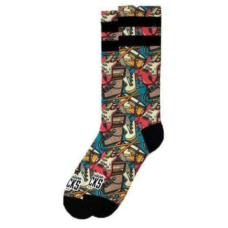 American Socks Rockband Mid High Socks – Blue