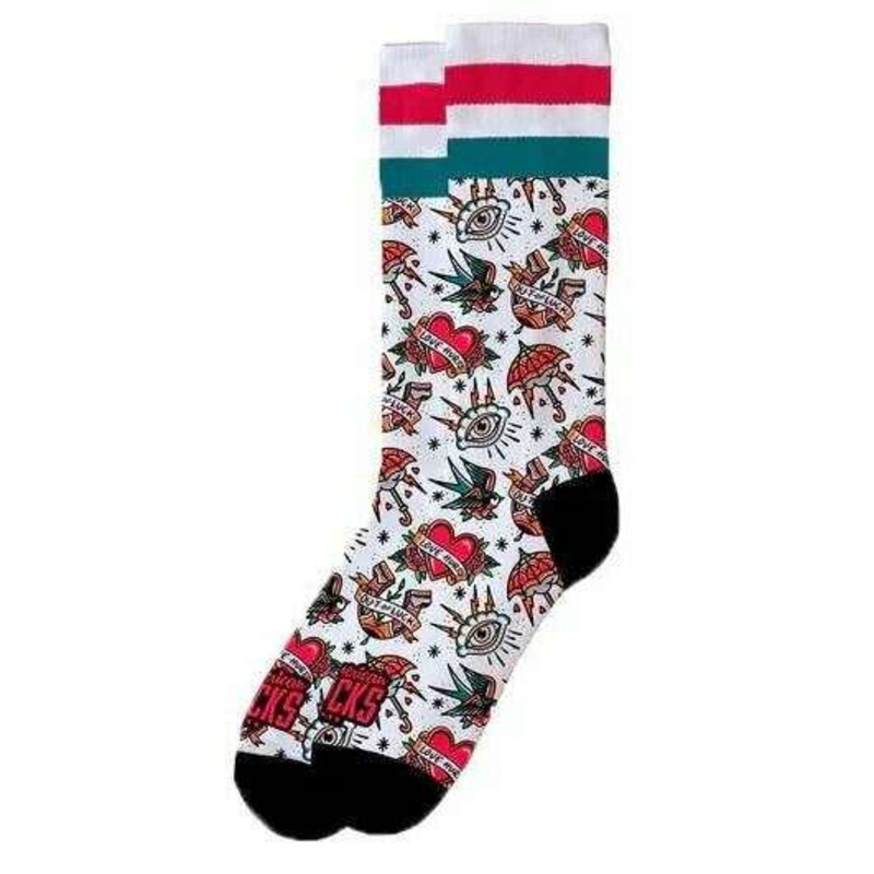 American Socks Love Hurts Mid High Socks – White
