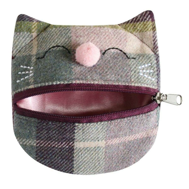 Earth Squared Tweed Novelty Cat Purse – Aberlady Purple