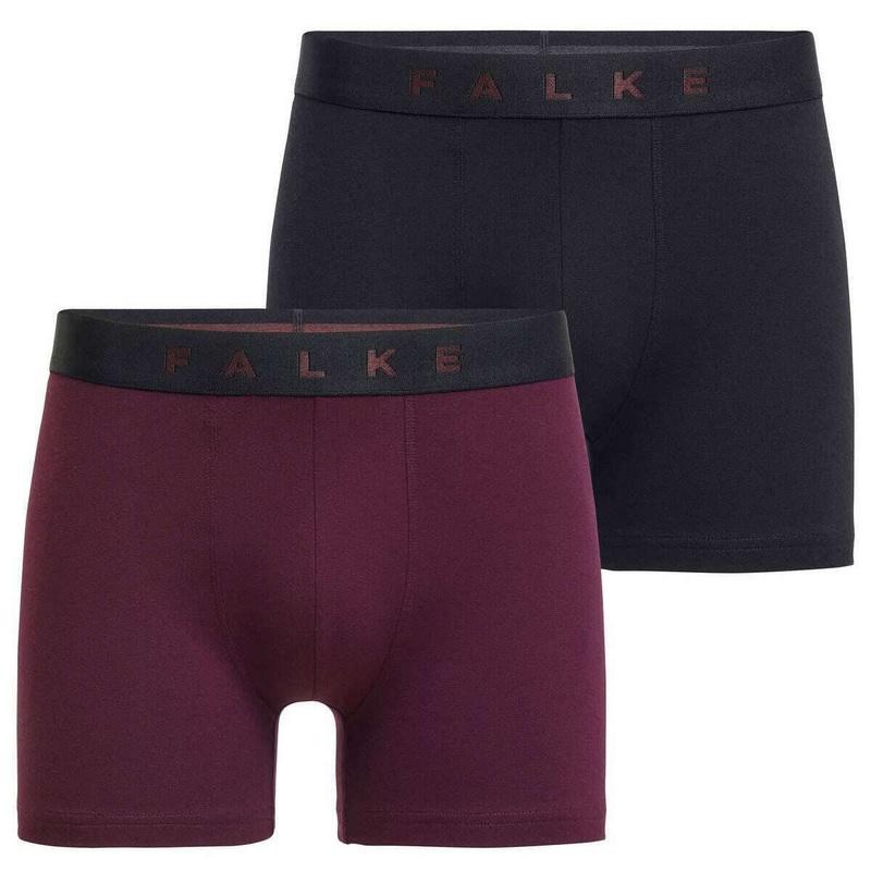 Falke Daily Comfort 2 Pack Boxer Brief – Black/Burgundy