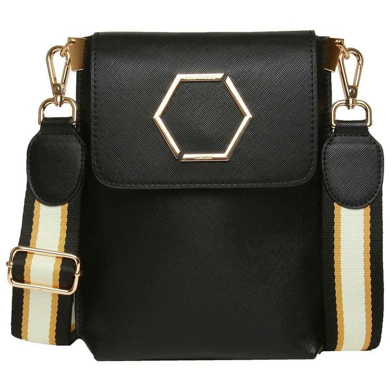 Alice Wheeler London Brompton Honeycomb Cross Body Bag – Black