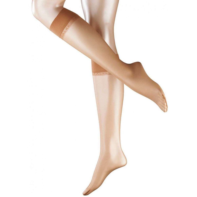 Falke Shelina 12 Denier Ultra-Transparent Sensitive Top Shimmer Knee-High Tights – Powder