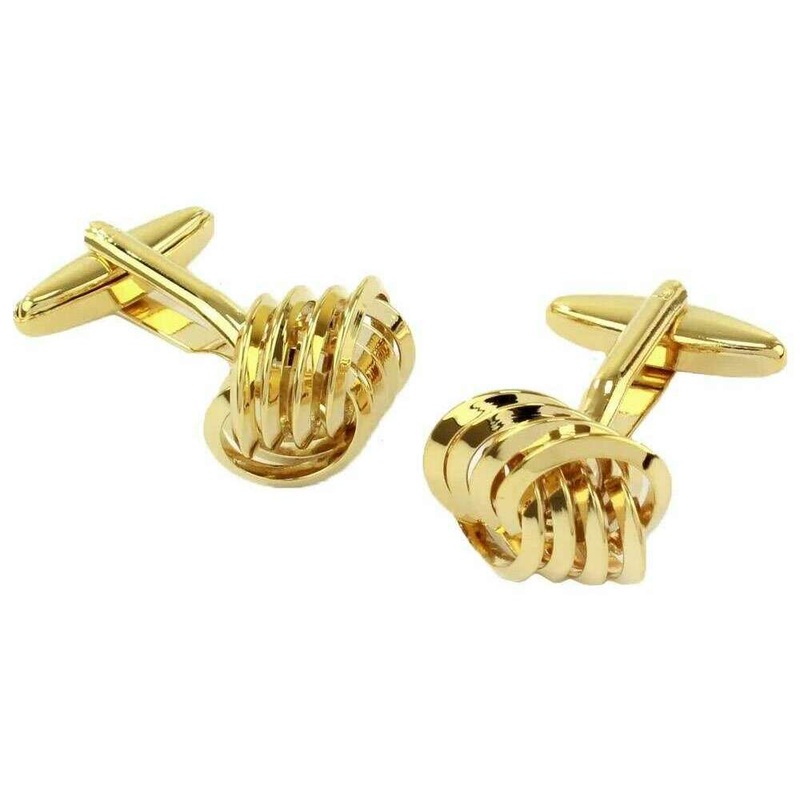 Sophos 8 Linked Loops Cufflinks – Light Gold