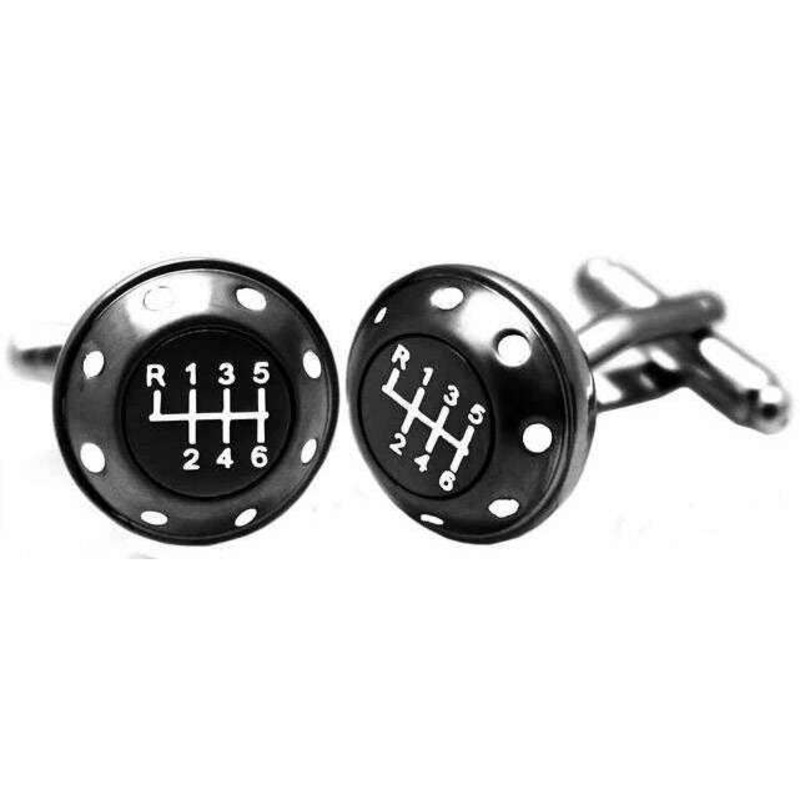 Sophos Gear Knob Novelty Cufflinks – Gunmetal Grey