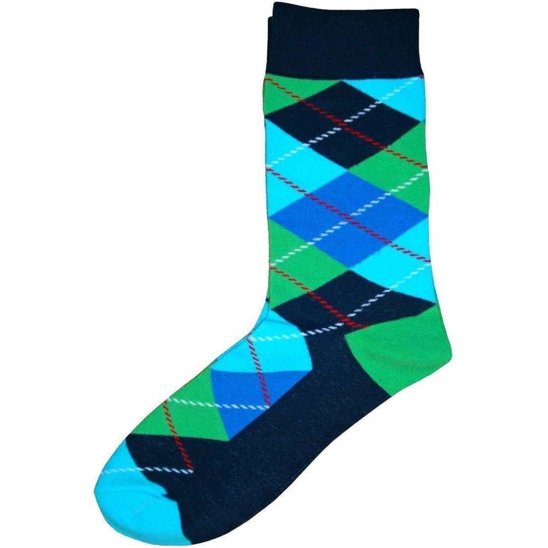 Bassin and Brown Argyle Socks – Blue/Green/Turquoise