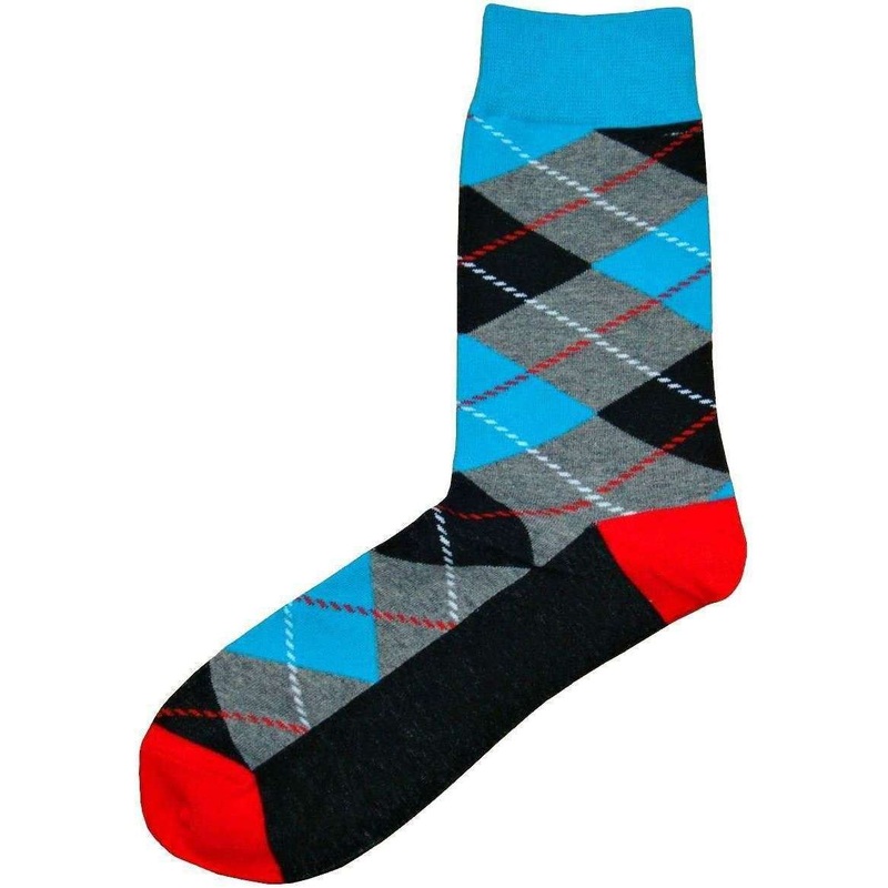 Bassin and Brown Argyle Socks – Blue/Grey/Black