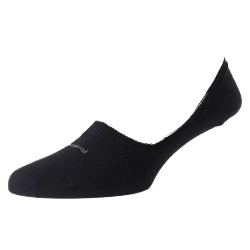 Pantherella Footlet Egyptian Cotton Foot Liner Socks – Black