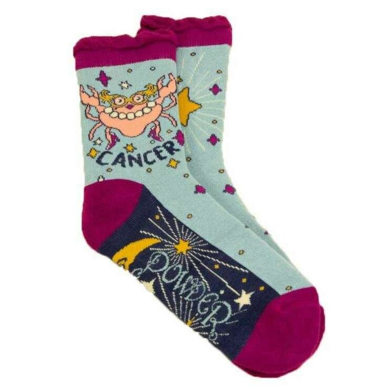 Powder Cancer Ankle Socks – Blue