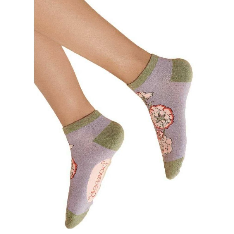 Powder Paisley Trainer Socks – Lilac