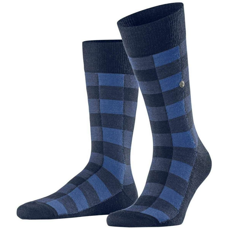 Burlington Buffalo Check Socks – Royal Blue