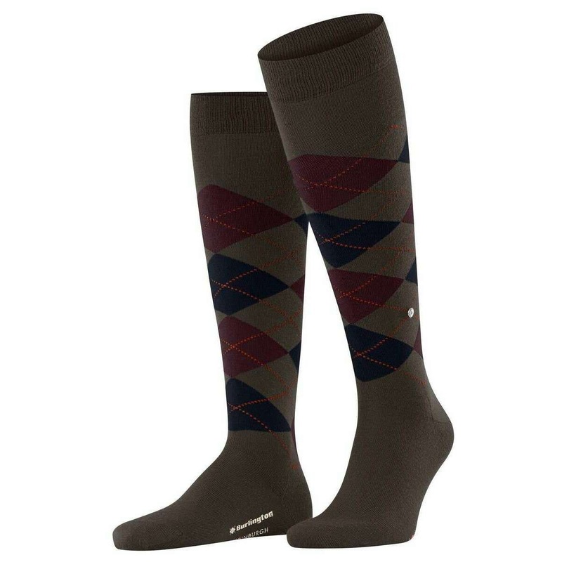 Burlington Edinburgh Knee High Socks – Dark Brown