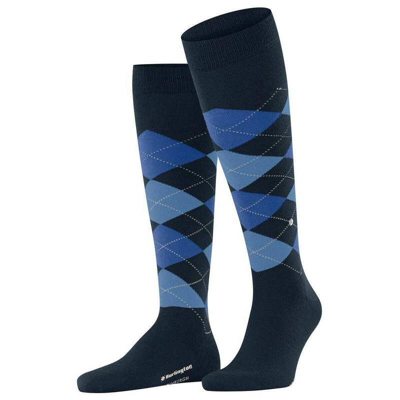 Burlington Edinburgh Knee High Socks – Marine Blue