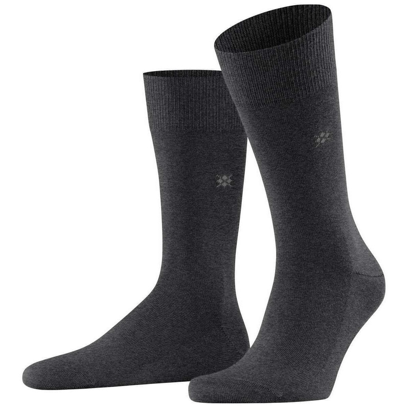 Burlington Leeds Socks – Asphalt Mel Grey