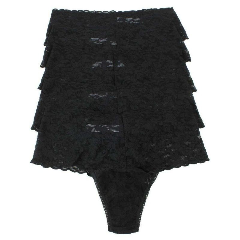 Hanky Panky Retro Lace 5 Pack Thong – Black