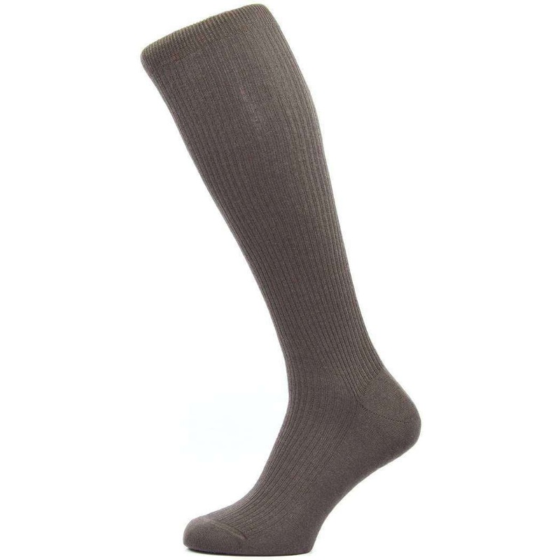 Pantherella Naish Rib Over the Calf Merino Wool Socks – Chocolate