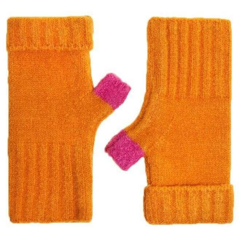 Powder Cassia Wrist Warmers – Tangerine Orange