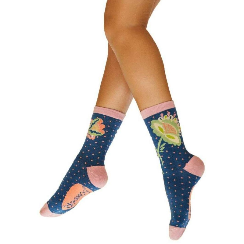 Powder Scandinavian Stems Ankle Socks – Navy
