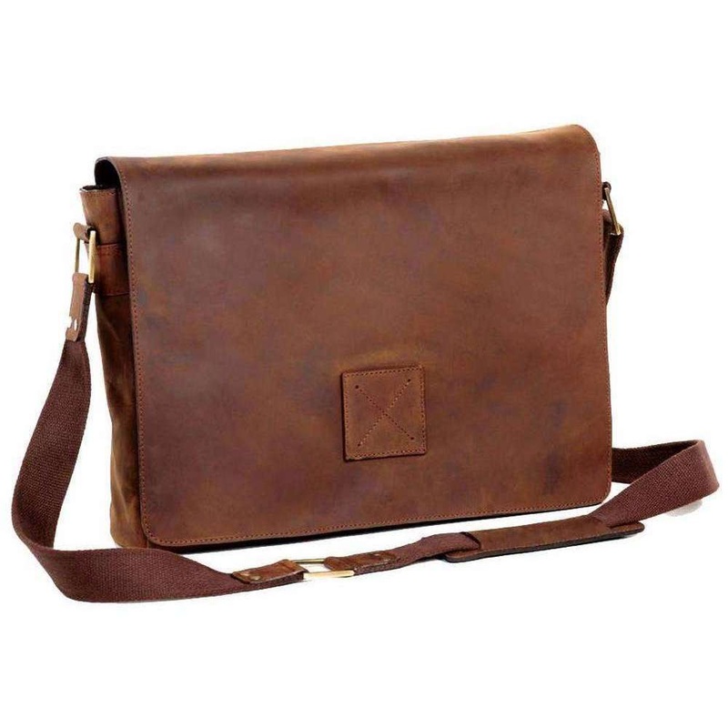 Ashwood Leather Hammersmith Cow Mud Pedro Messenger Bag – Mud Brown