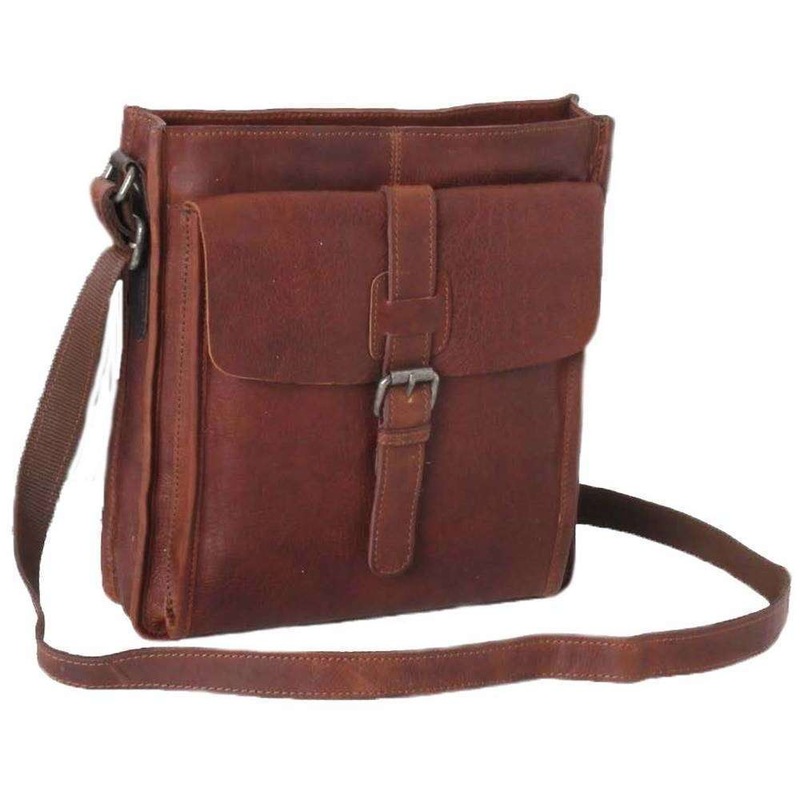 Ashwood Leather Stratford Milled VT Medium A4 Body Bag – Tan