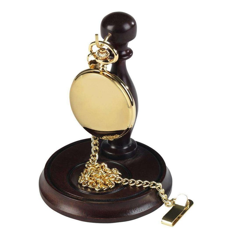 Burleigh Full Hunter Pocket Watch with Stand – Gold