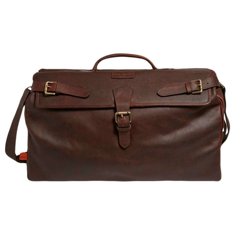 Simon Carter Norfolk Vintage Leather Weekend Bag – Brown