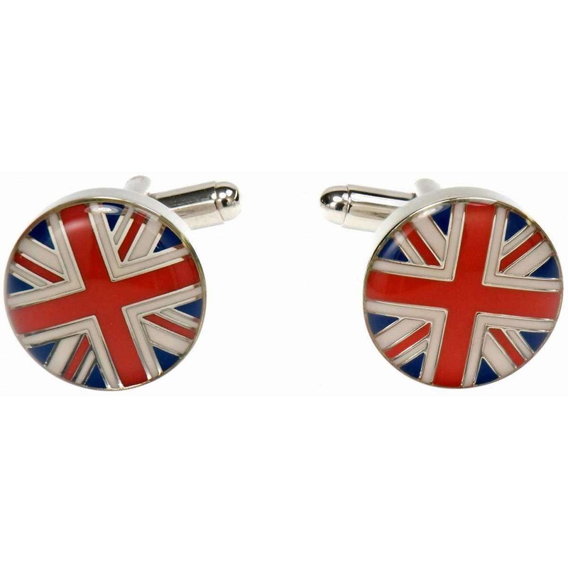 Simon Carter Union Jack Dome Cufflinks – Red/White/Blue