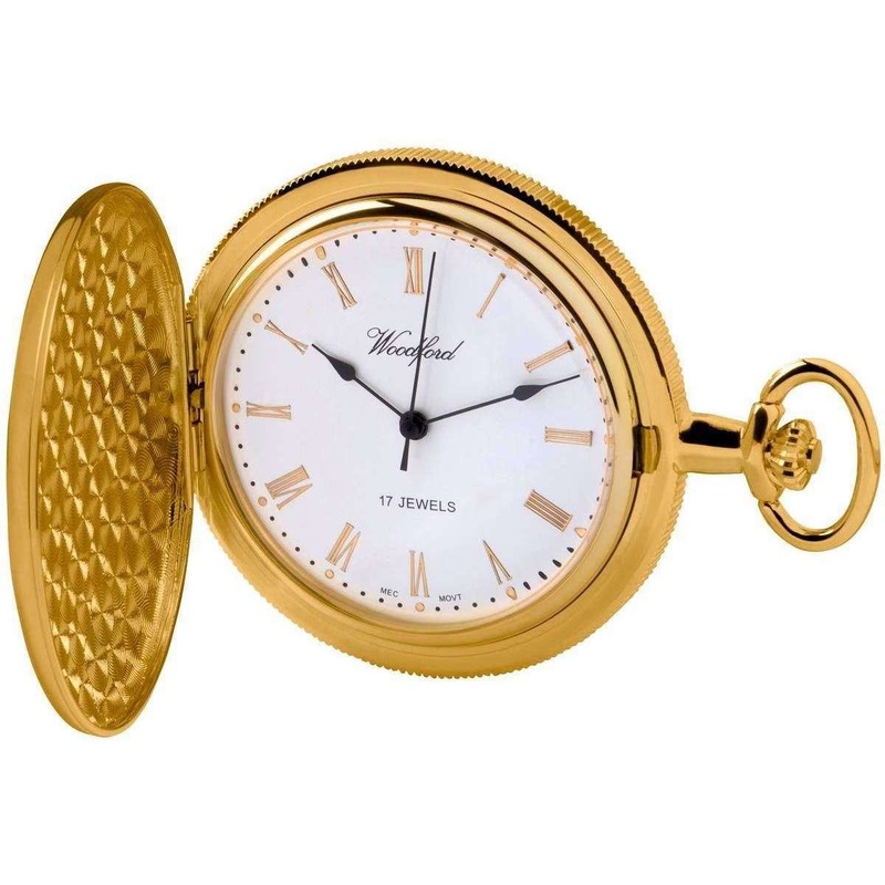 Woodford Full Hunter Gold Plated Pocket Watch – Gold