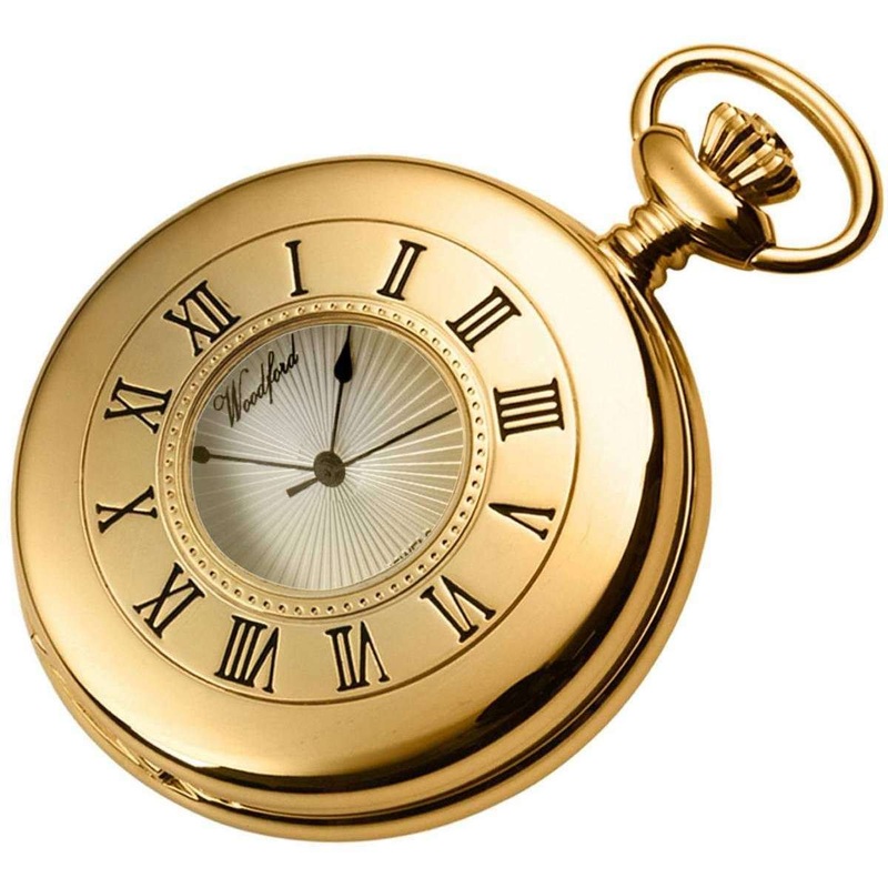 Woodford Half Hunter Mechanical Pocket Watch – Gold