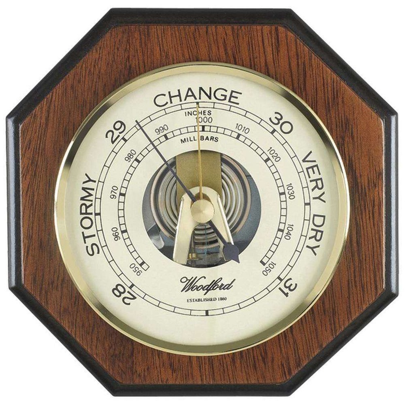Woodford Veneered Barometer – Brown/Bronze