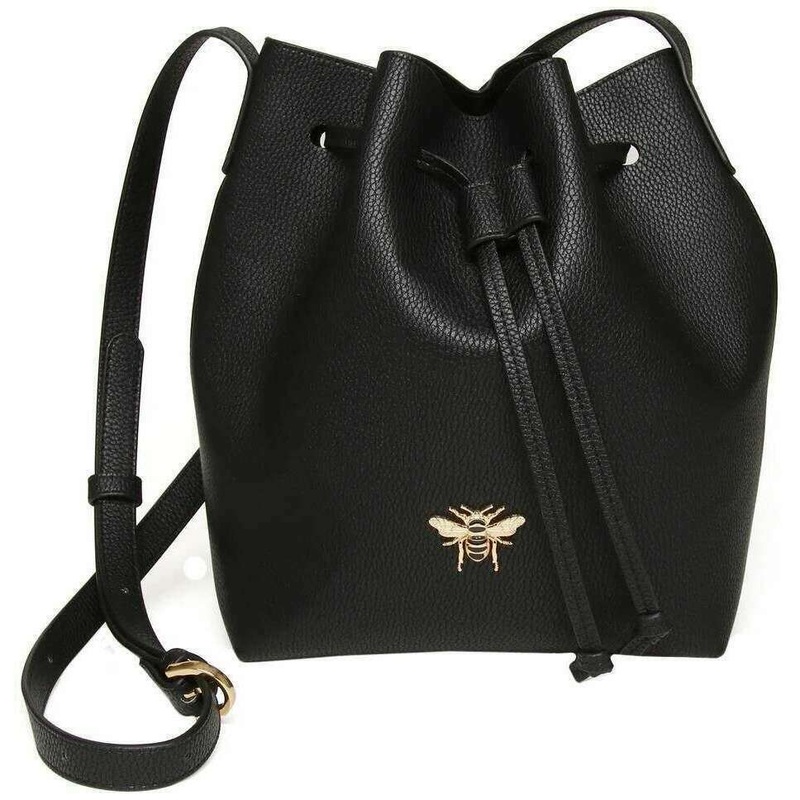 Alice Wheeler London Bucket Crossbody Bag – Black