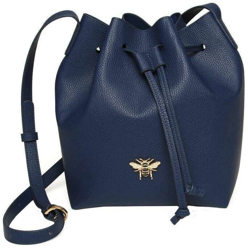 Alice Wheeler London Bucket Crossbody Bag – Navy