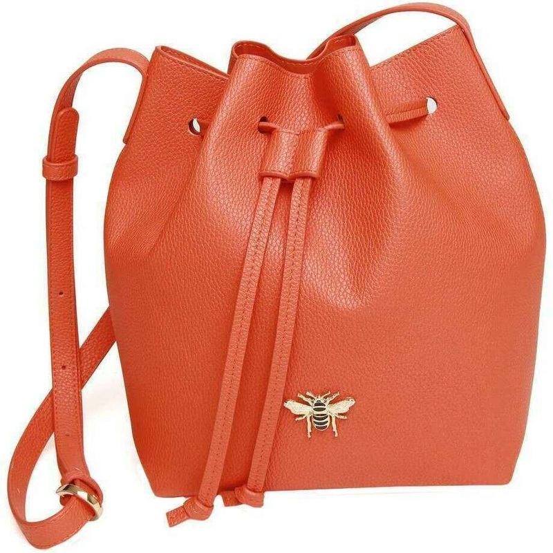 Alice Wheeler London Bucket Crossbody Bag – Orange
