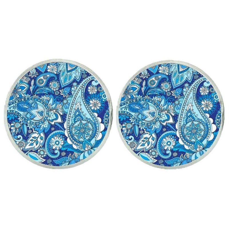 Bassin and Brown Paisley Cufflinks – Blue
