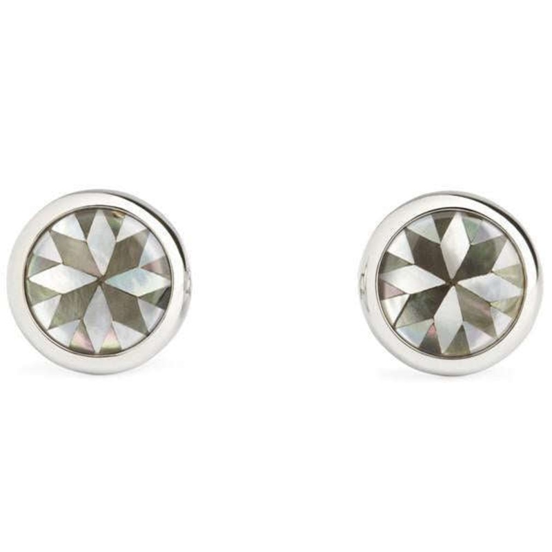 Simon Carter White Kaleidoscope Cufflinks – Grey