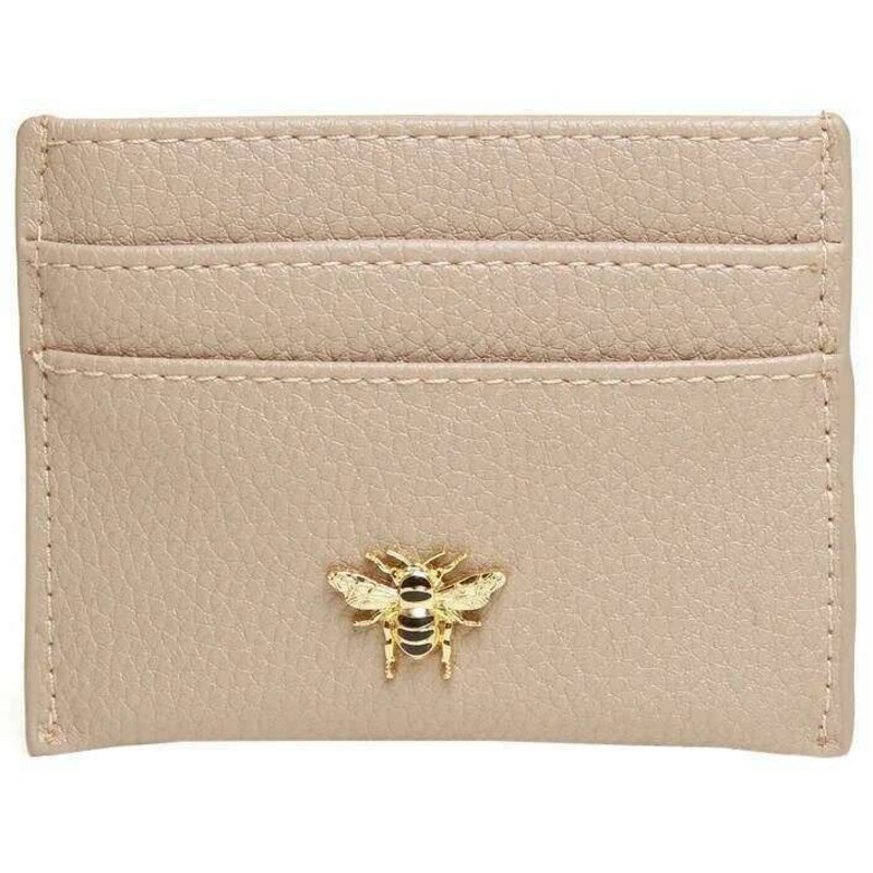Alice Wheeler London Bow Card Holder – Stone Beige