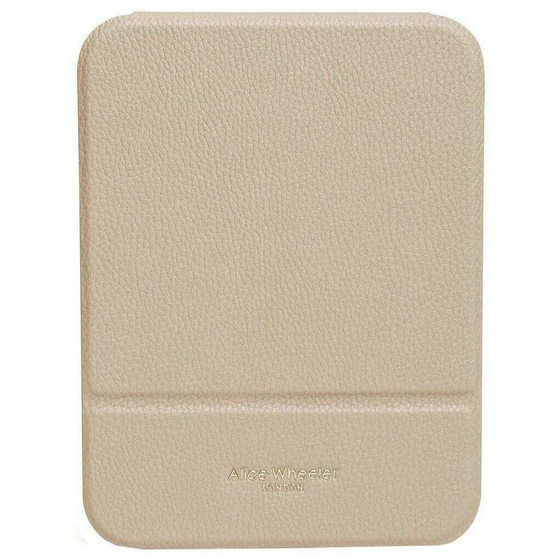 Alice Wheeler London Folding Travel Mirror – Stone Beige