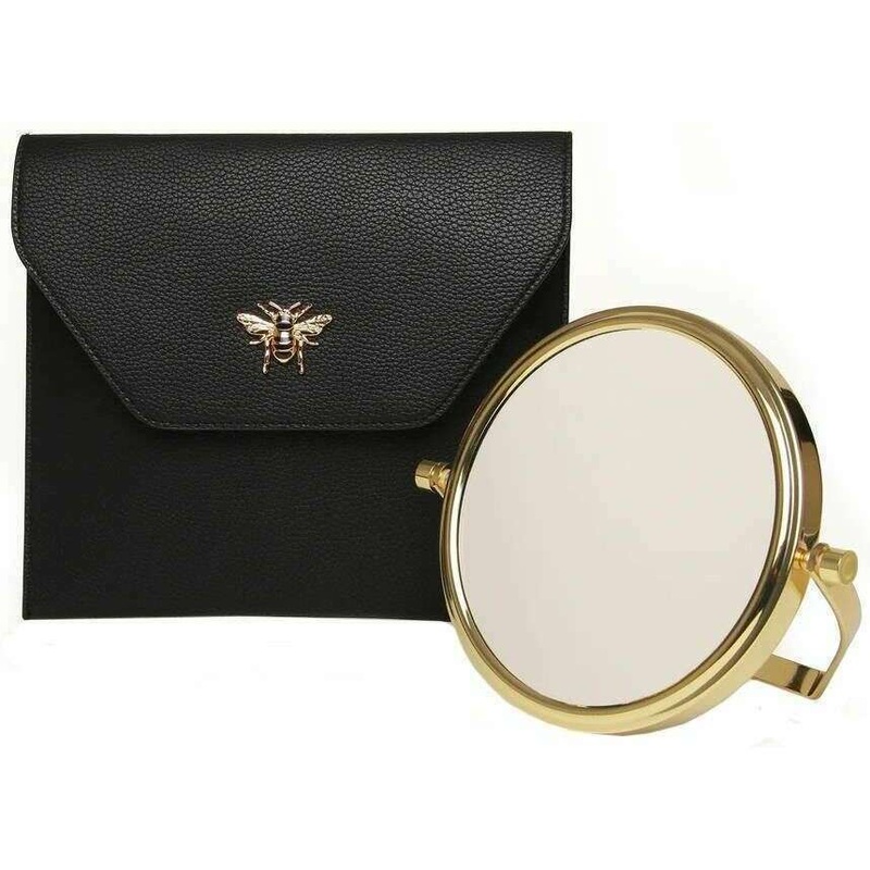 Alice Wheeler London Travel Mirror and Case – Black