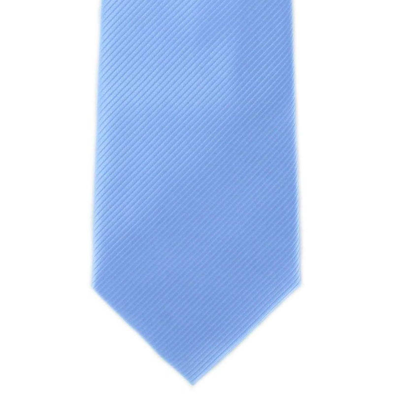 Michelsons of London Plain Rib Polyester Tie – Blue