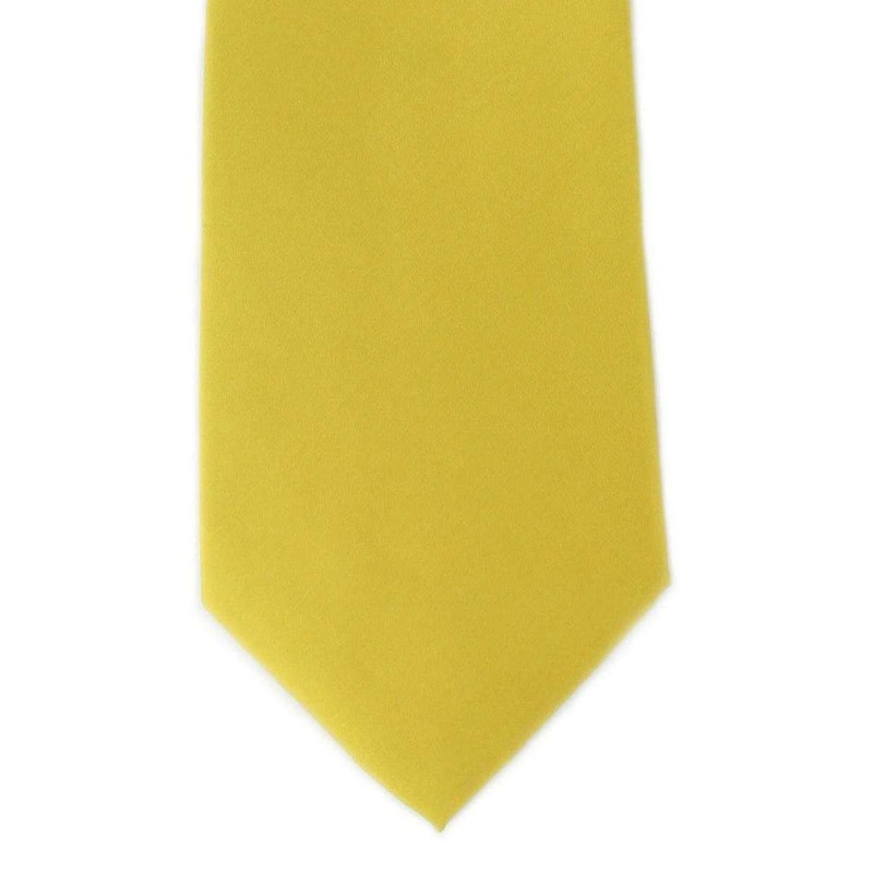 Michelsons of London Plain Ployester Tie – Gold