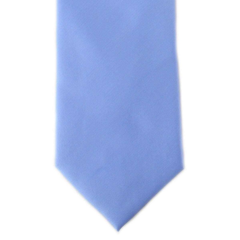 Michelsons of London Plain Ployester Tie – Light Blue
