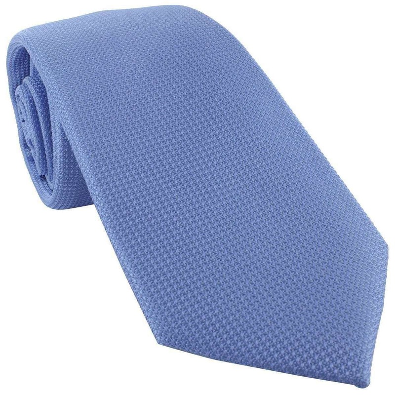 Michelsons of London Plain Silk Tie – Light Blue