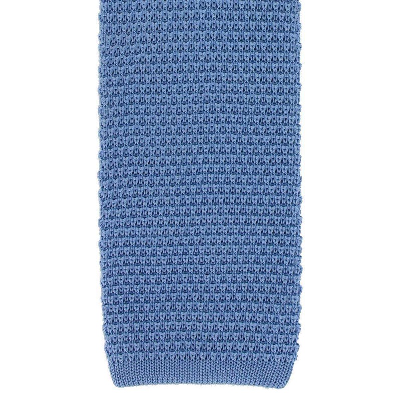 Michelsons of London Silk Knitted Tie – Sky Blue