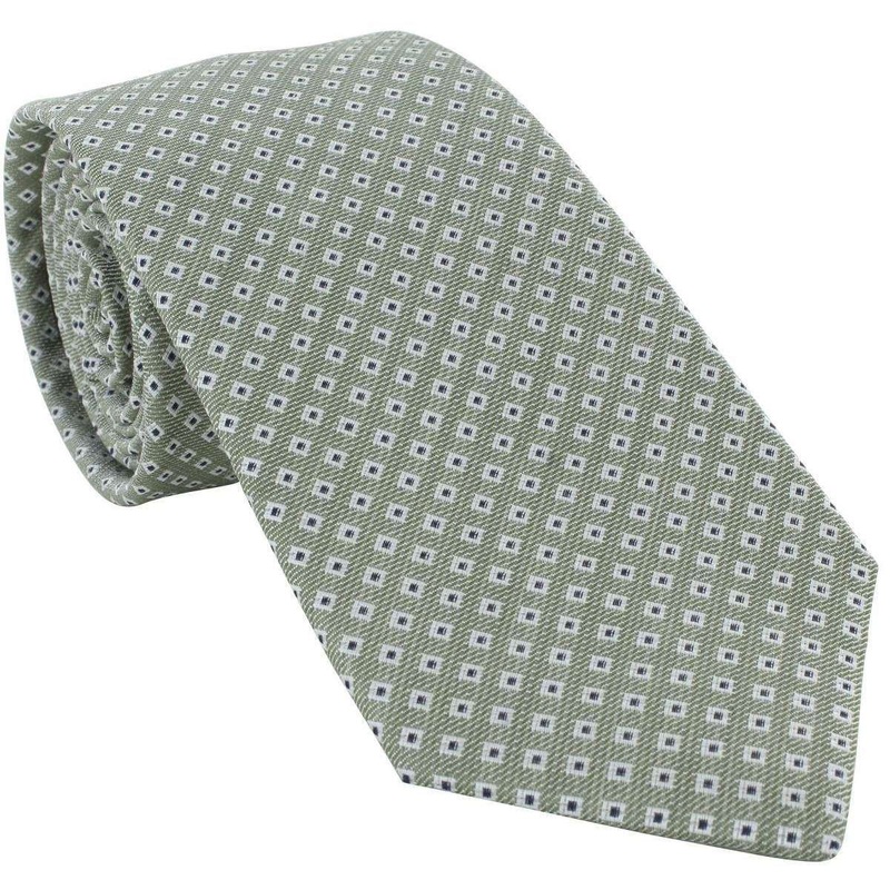 Michelsons of London Simple Diamond Silk Tie – Brown